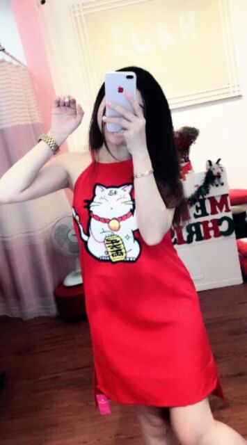 Đầm Mèo Thần Tài Gõ Cửa Đen