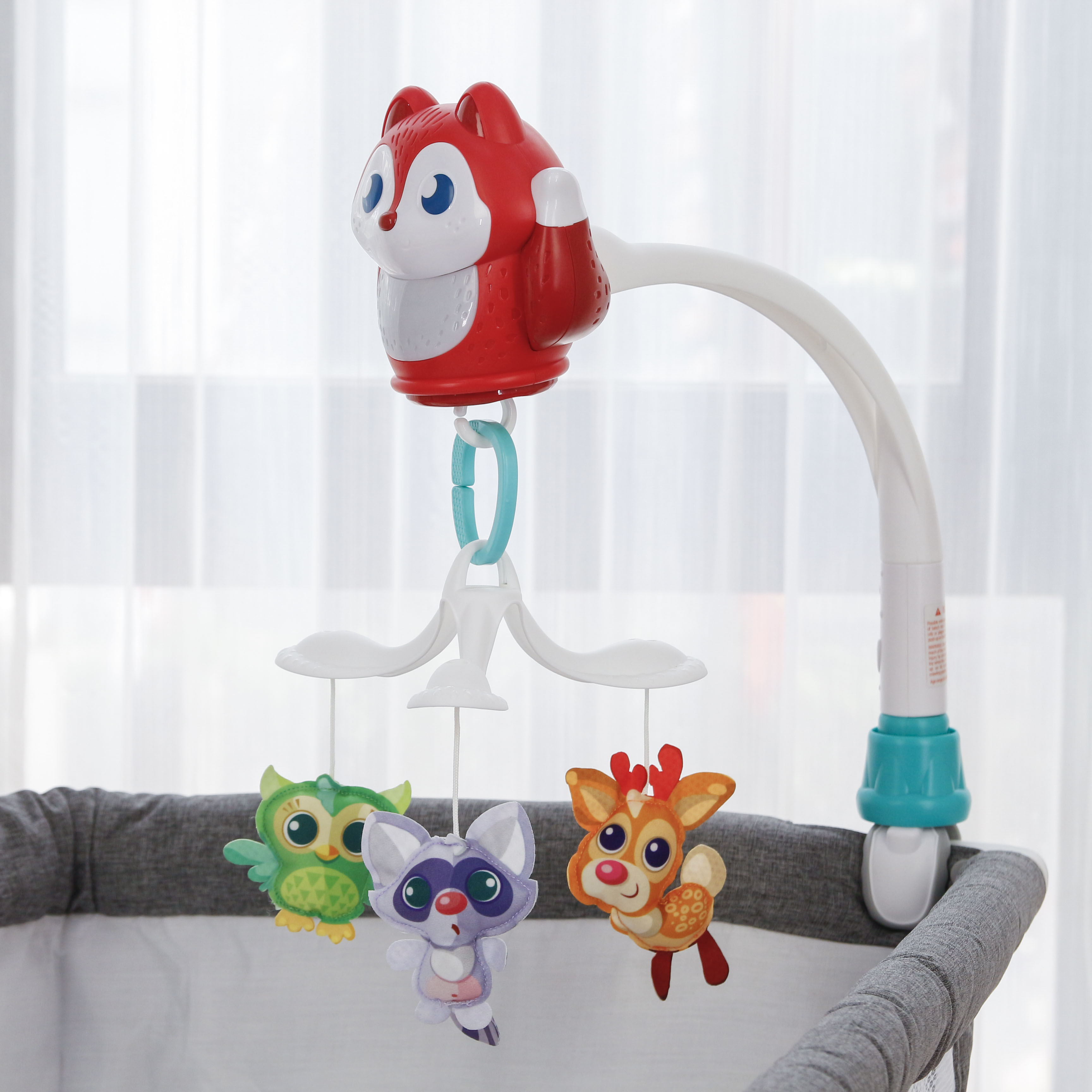Đồ chơi treo nôi cũi, xe đẩy nhạc trắng ru ngủ, chiếu đèn cú mèo xinh xắn Winfun 0865 - kích thích phát triển thị giác