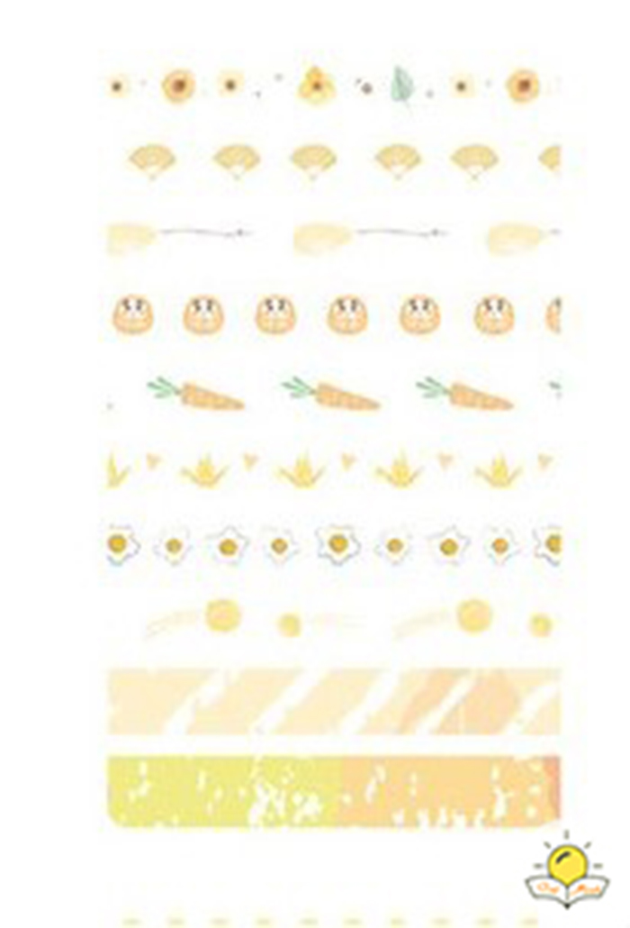 Bộ 10 cuộn washi tape Tuệ Minh WA06 trang trí dán bullet journal, VPPTUEMINH set băng dính washi dễ thương