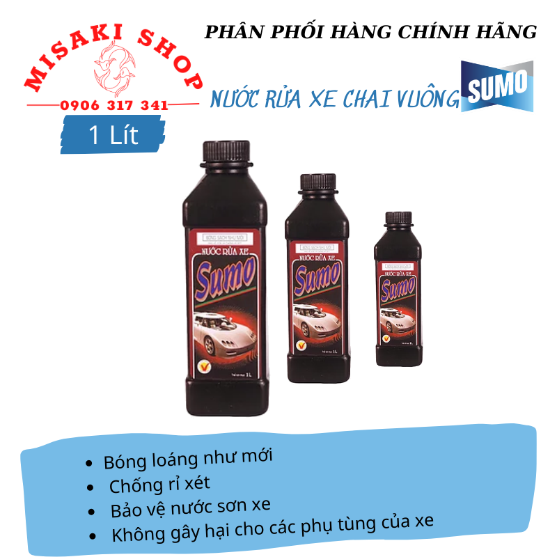 [HCM]Combo 2 Nước Rửa Xe SUMO 1 Lít | MISAKISHOP