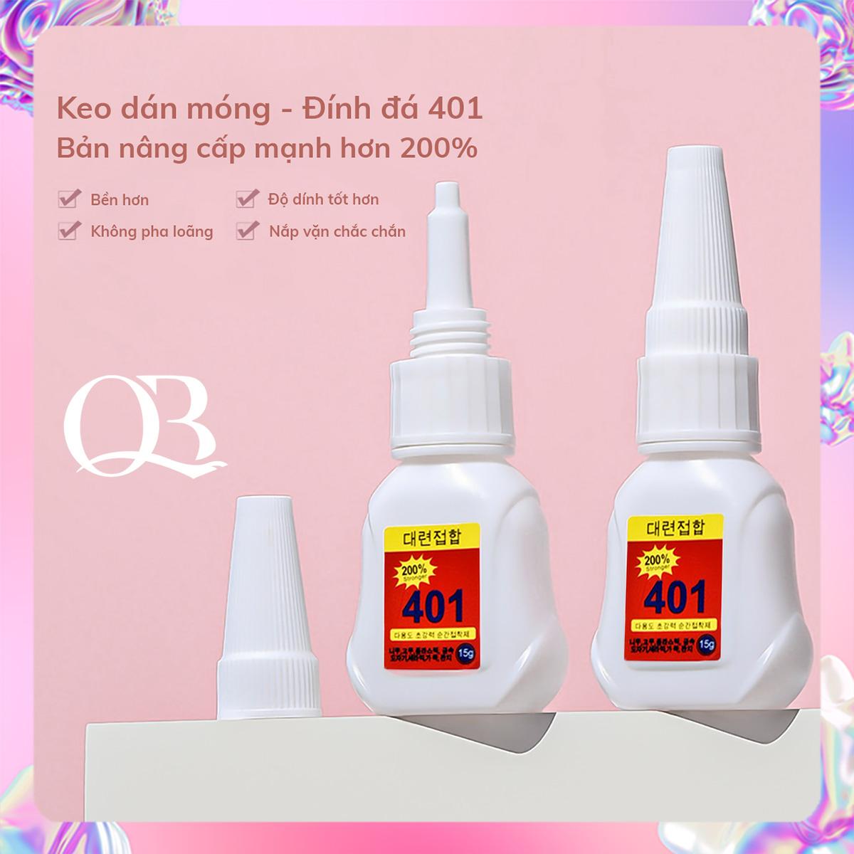 Keo 401 - keo dán móng keo đính đá Hàn Quốc 20g (keo lỏng)