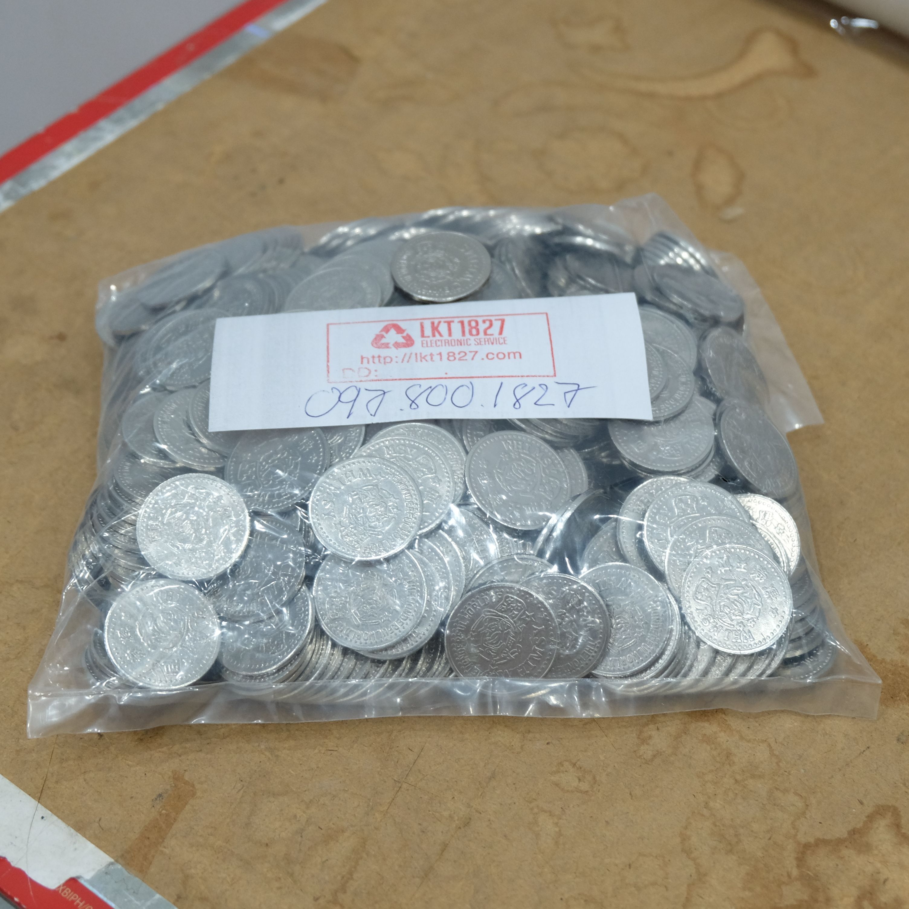 Xu cho máy chơi điện tử siêu thị cỡ 26mm (500 Xu mới 100%)