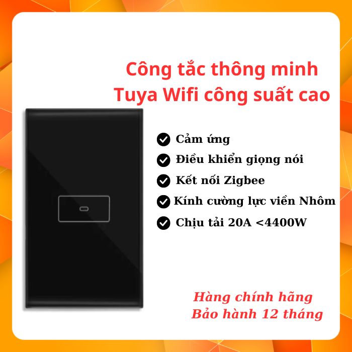 Công tắc thông minh công suất cao 20A 4400W Tuya Wifi
