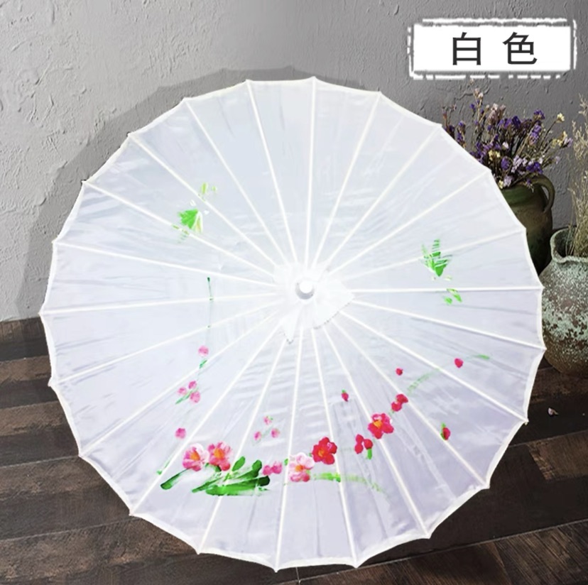 ô tròn cổ trang trơn màu