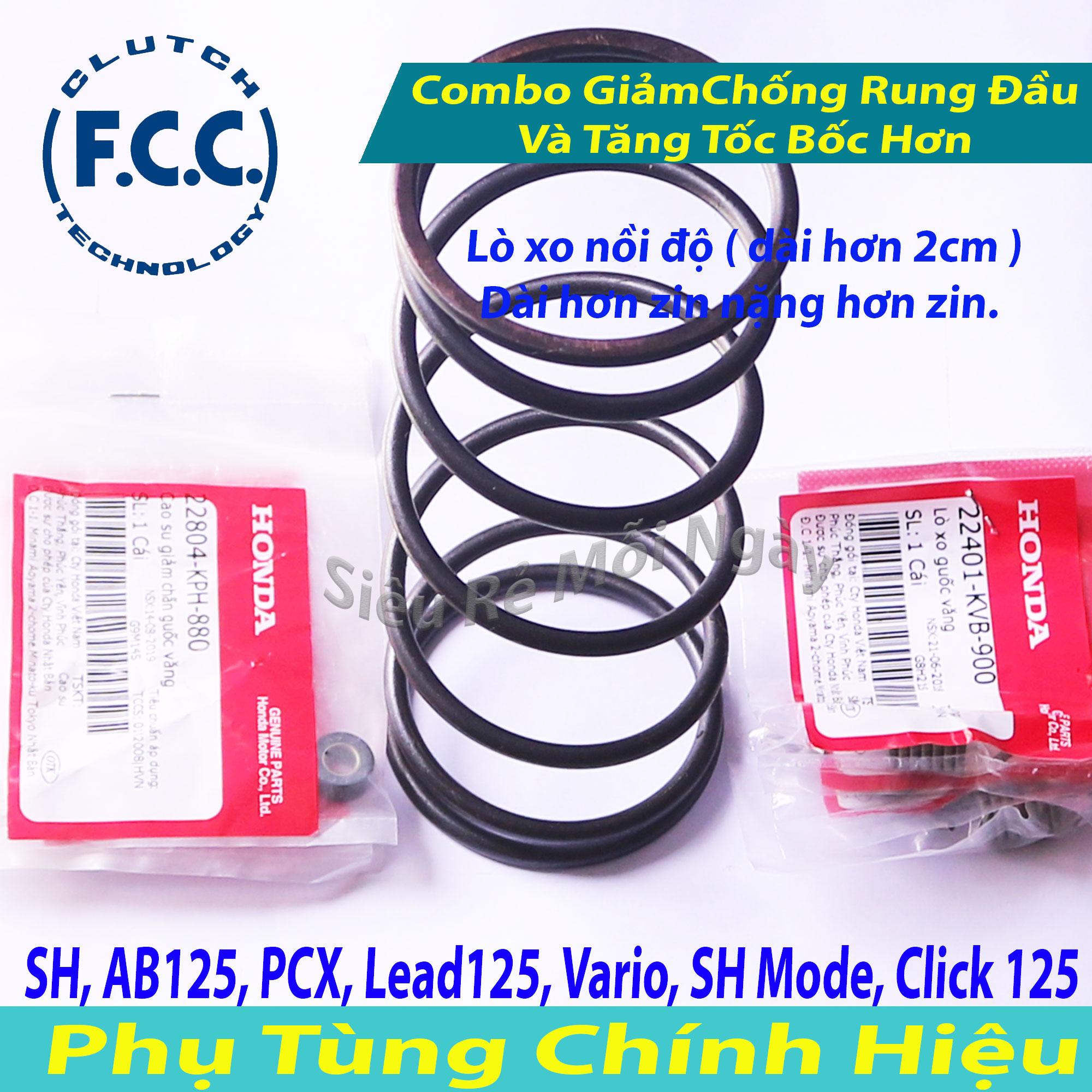 [HCM]Combo Lò xo nồi độ cho SH PCX SHMode Vario AB 125 Click Lead Tăng tốc mượt chống rung đầu xe