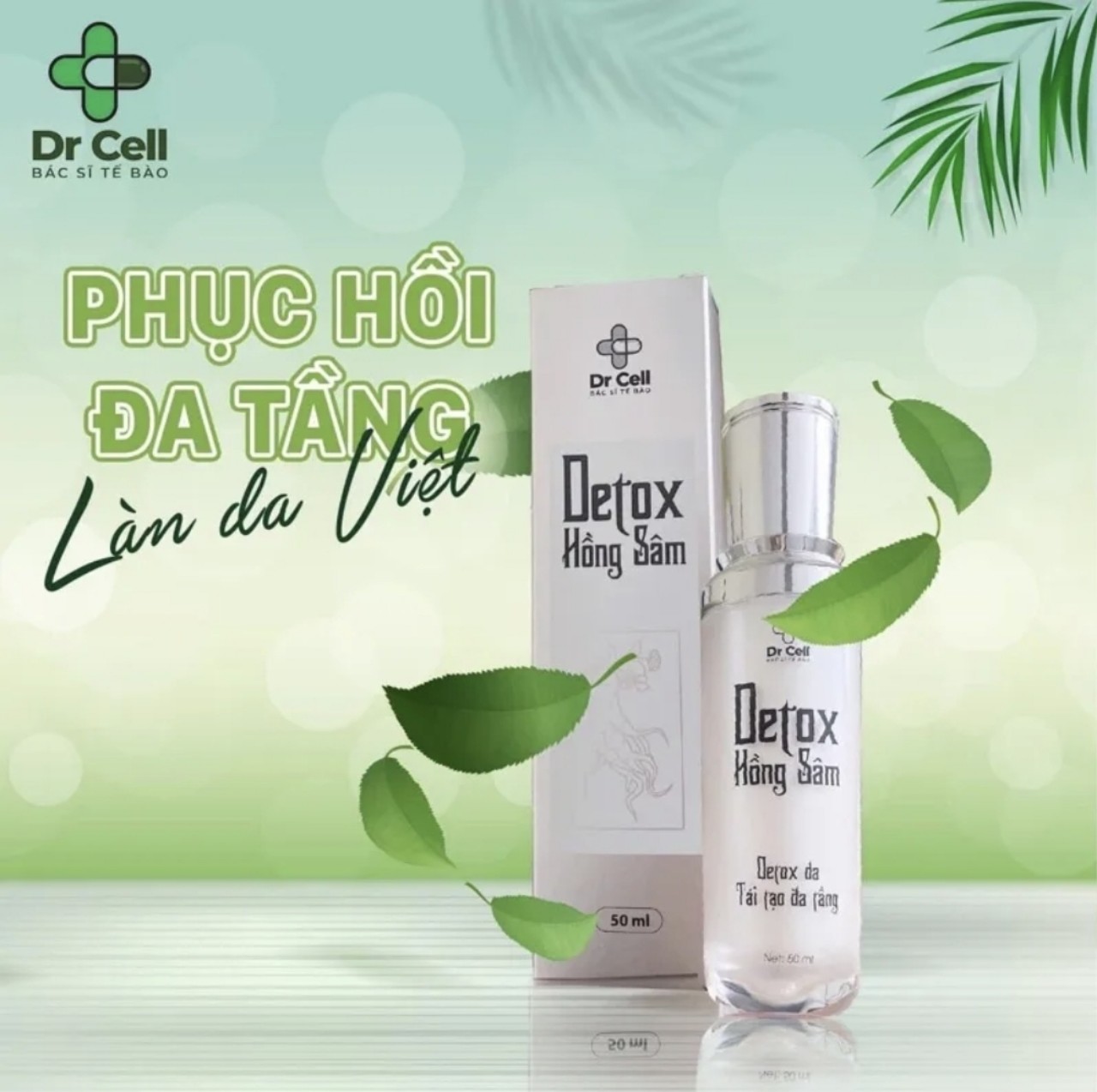 Detox hồng sâm tái tại da đa tầng Dr Cell chính hãng