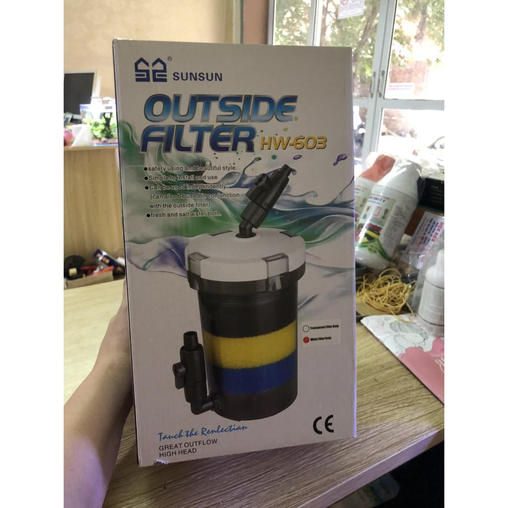 Lọc thùng bể cá hw-603b và lọc phụ hw-603