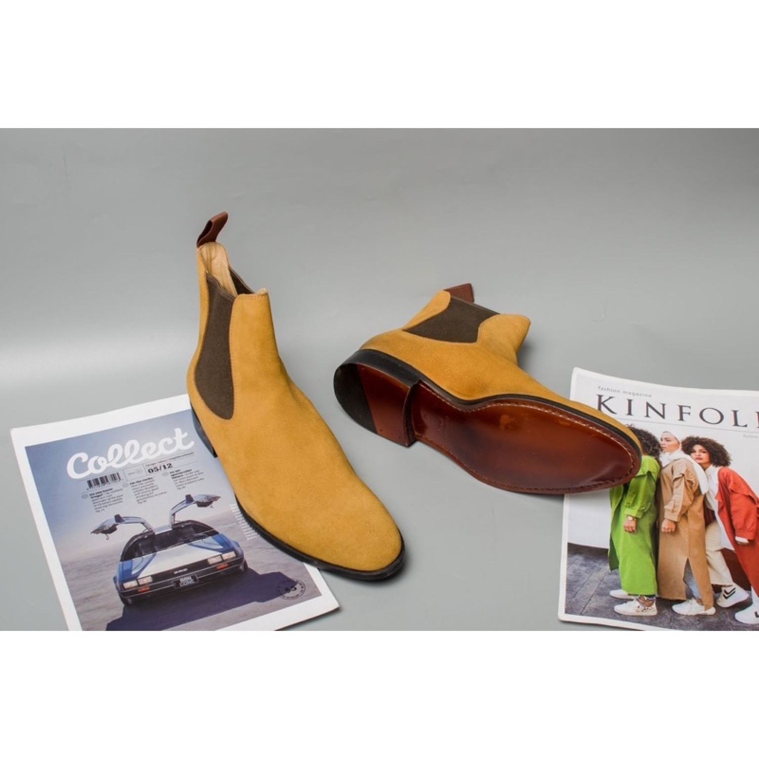 Giày Cao Cổ Chelsea Boot Chất Liệu Da Lộn Cao Cấp (VH 1914)