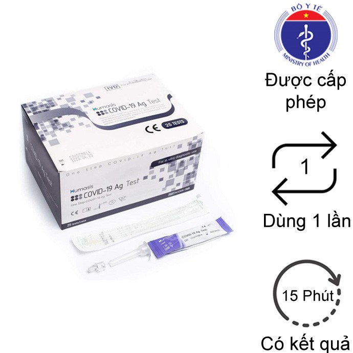 5 bộ kit test nhanh covid 19 Humasis.