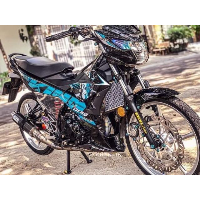 Tem Rời Raider Fi 150 King Drag Xanh Ngọc