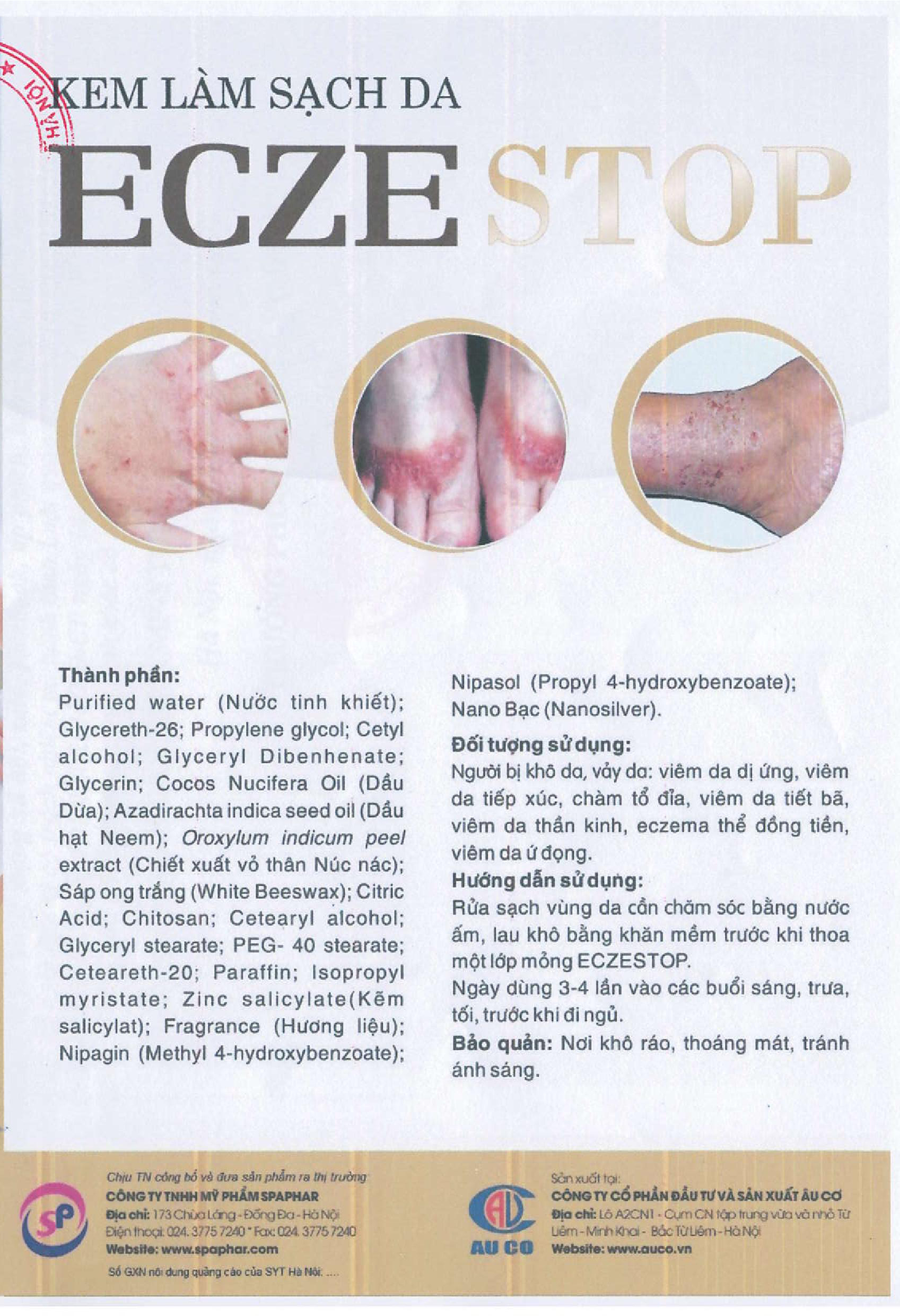Kem làm sạch da Eczestop tuýp 35g