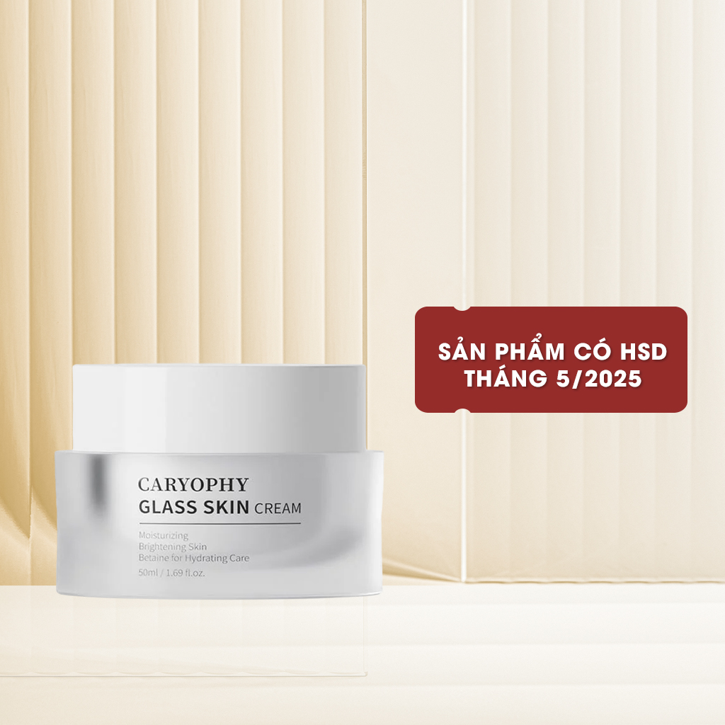 Kem dưỡng trắng, cấp ẩm da caryophy glass skin cream 50ml