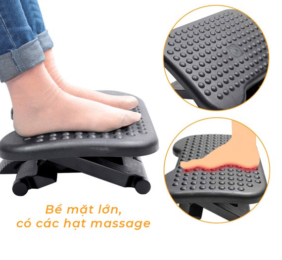 [GIÁ TỐT] Kê chân văn phòng, giá đỡ, kệ để gác chân nâng hạ massage, bập bênh giúp thoải mái tại bàn làm việc, học tập FOOTREST Công thái học - ERGOHOME