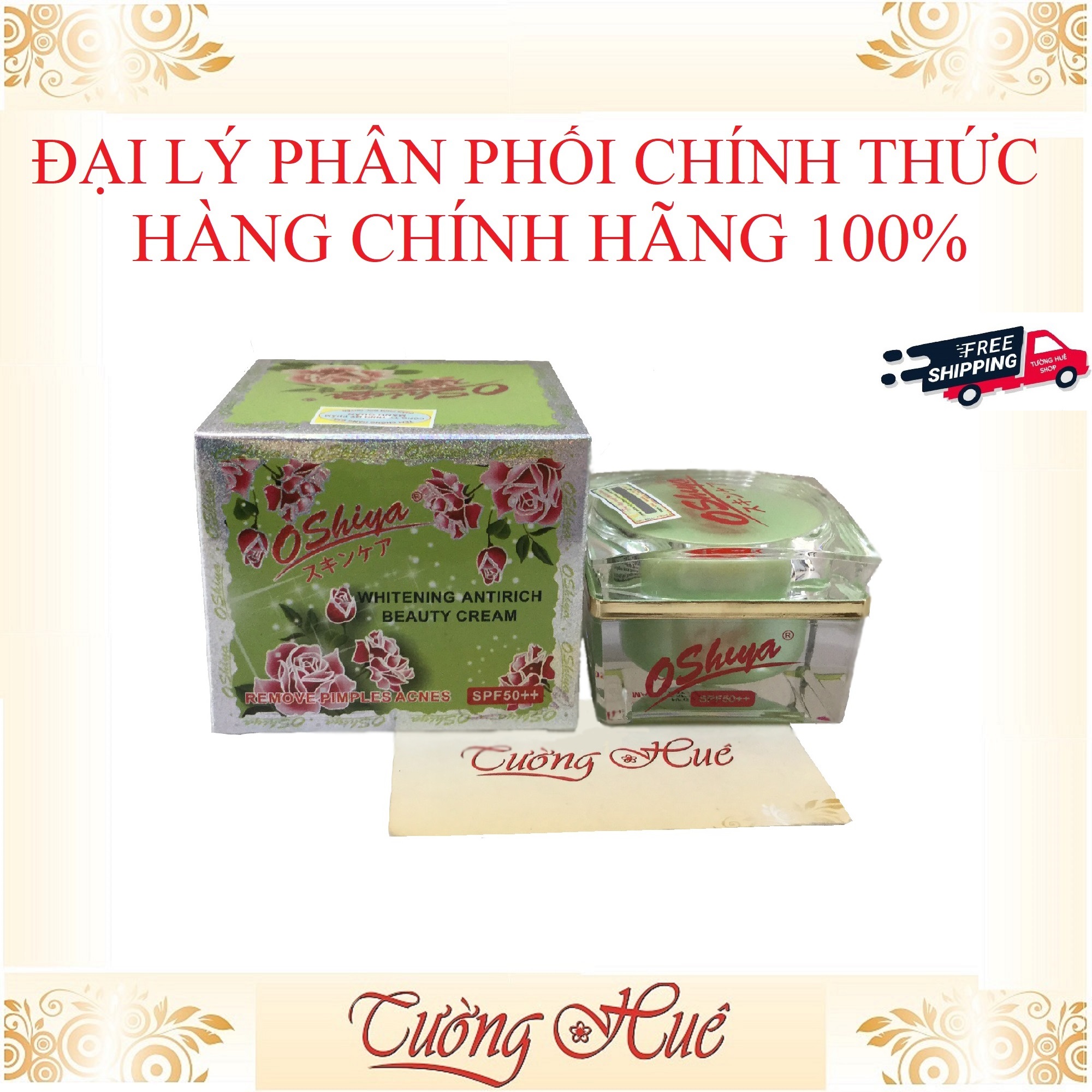 Kem Dưỡng Trắng Da Oshiya Whitening Antirich Beauty Cream 20g - HÀNG CHÍNH HÃNG