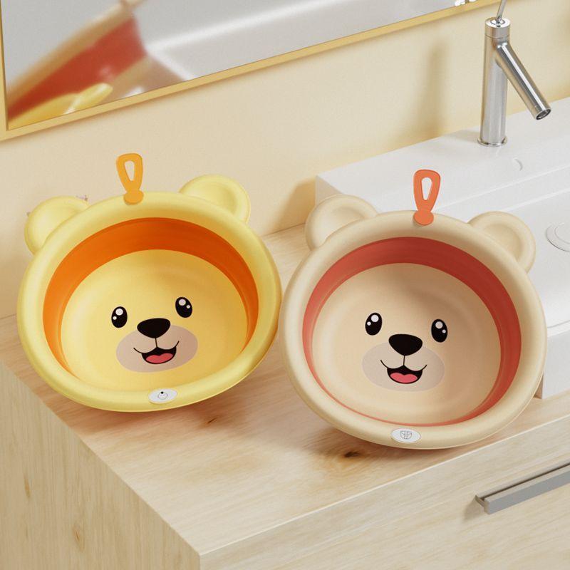 Chậu thau gấp gọn mini hình gấu