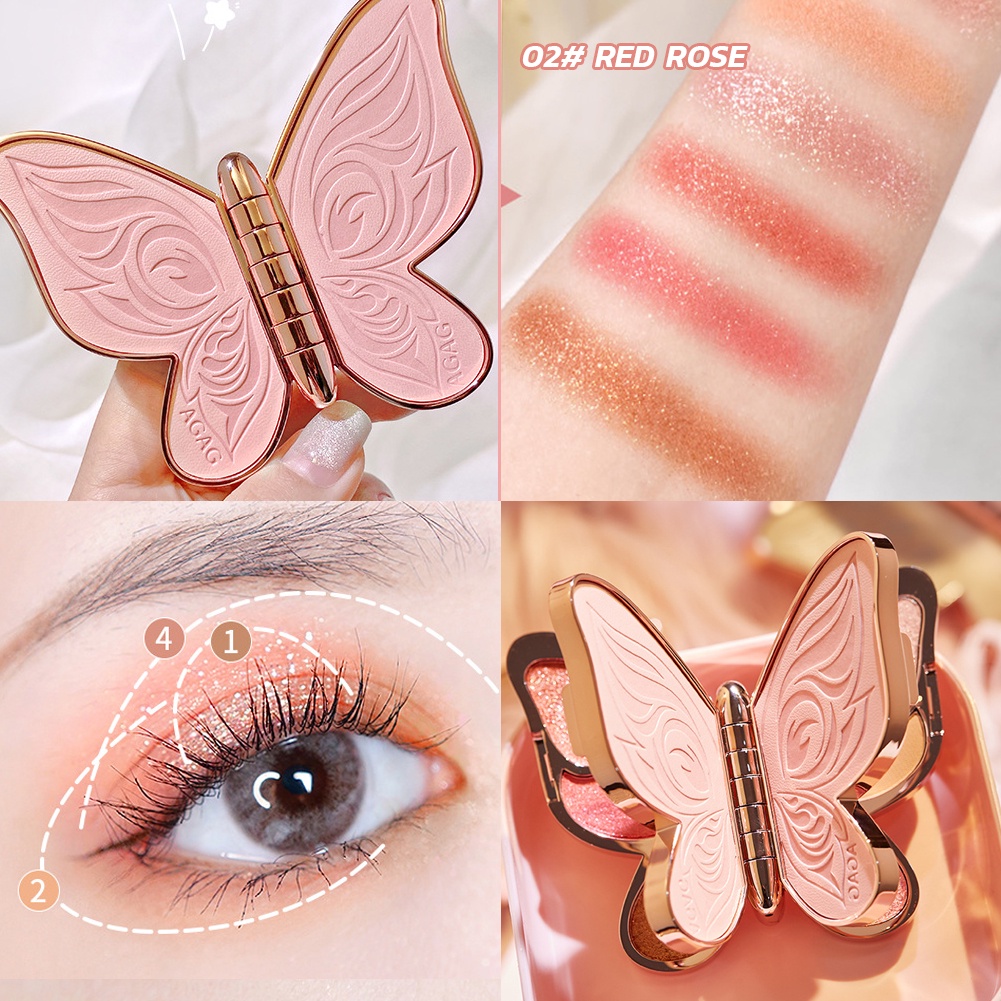 Gecomo 6-tone matte butterfly Eyeshadow Palette