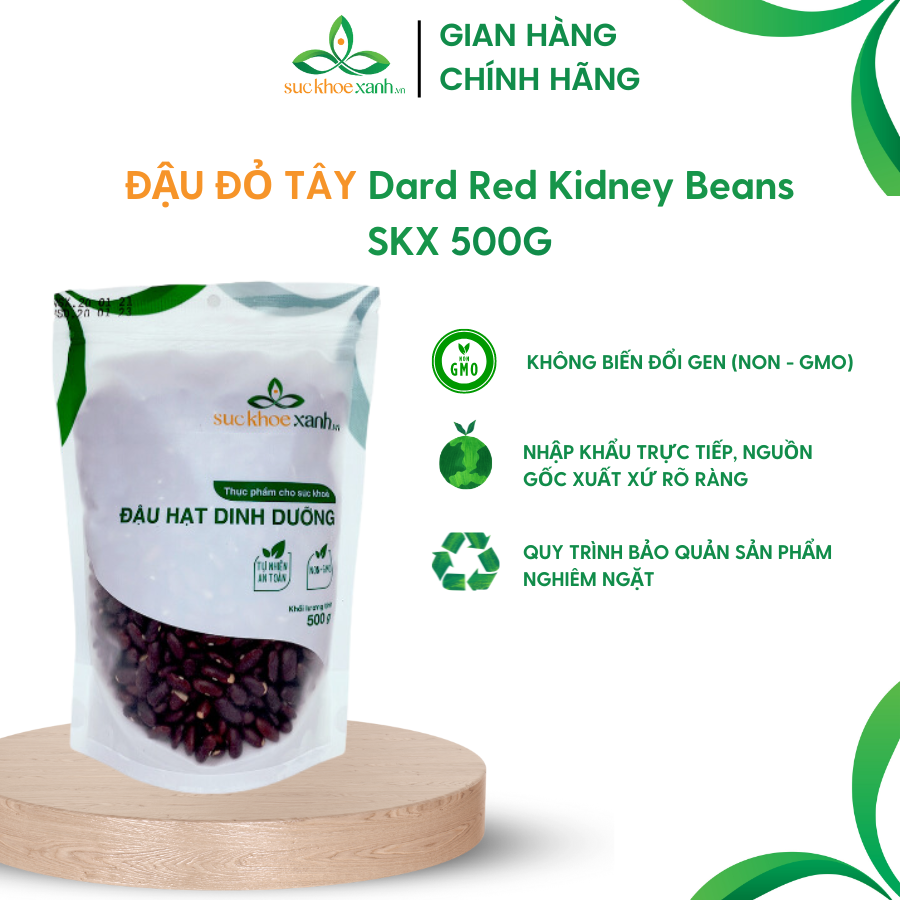 Đậu đỏ tây Dard Red Kidney Beans - 500g/túi
