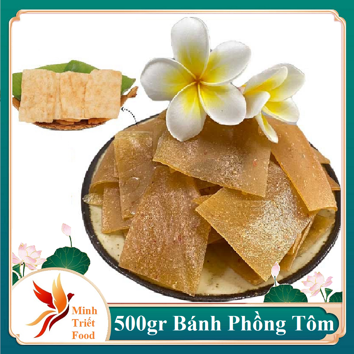 Bánh phồng tôm loại đặc biệt 57% thịt tôm đặc sản- đặc sản minh triết
