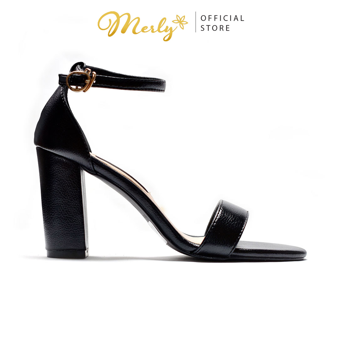 Giày Sandal Cao Gót Microfiber Merly 1134, Sandal Nữ Big Size