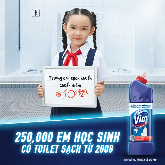 Nước Tẩy Bồn Cầu Vim Diệt Khuẩn (880ml) - Xanh Biển