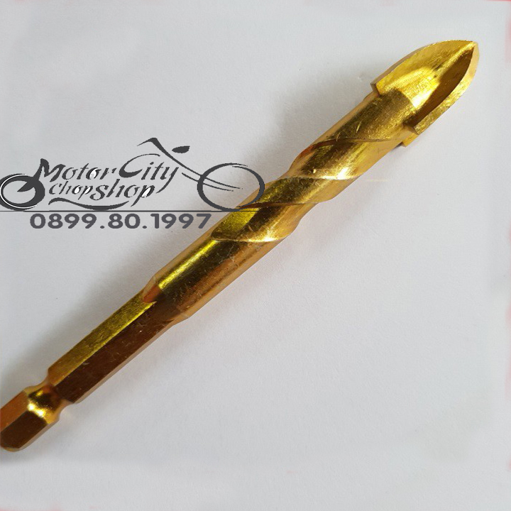 Mũi khoan kính, thủy tinh, gạch men, gạch đá hoa chuôi lục giác phi 12