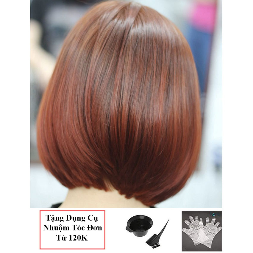 Thuốc nhuộm tóc màu đỏ ánh đồng kèm oxy