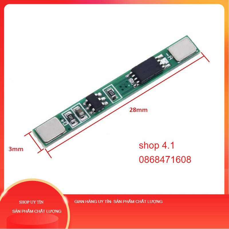 Mạch bảo vệ pin lipo 1S 3.7V 3A