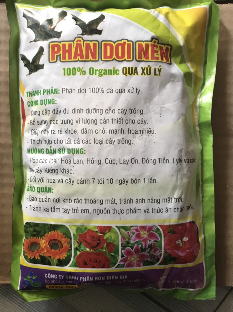 PHÂN DƠI NÉN ĐÃ QUA XỬ LÝ Gói 700gam