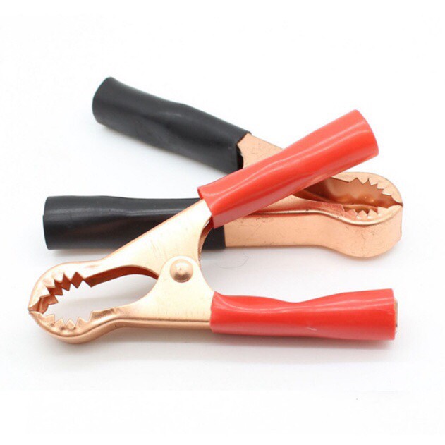 Bộ 2 chiếc Kẹp Bình Ắc Quy To 8cm ( 1 Đỏ - 1 Đen )