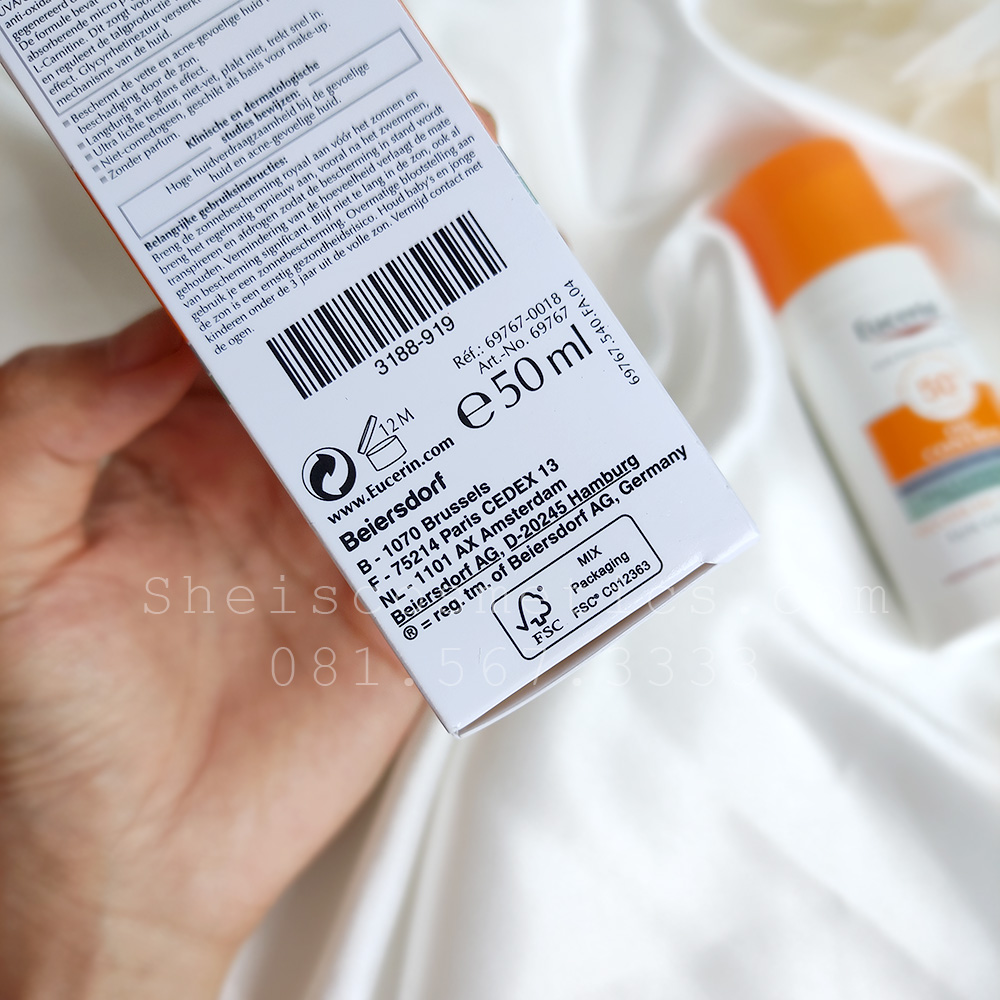 Kem chống nắng kiềm dầu Eucerin Oil Control Dry Touch SPF50+