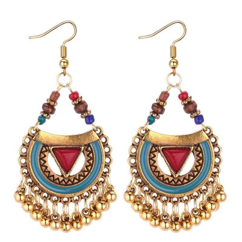 Bông Tai Boho Thổ Cẩm Phong Cách
