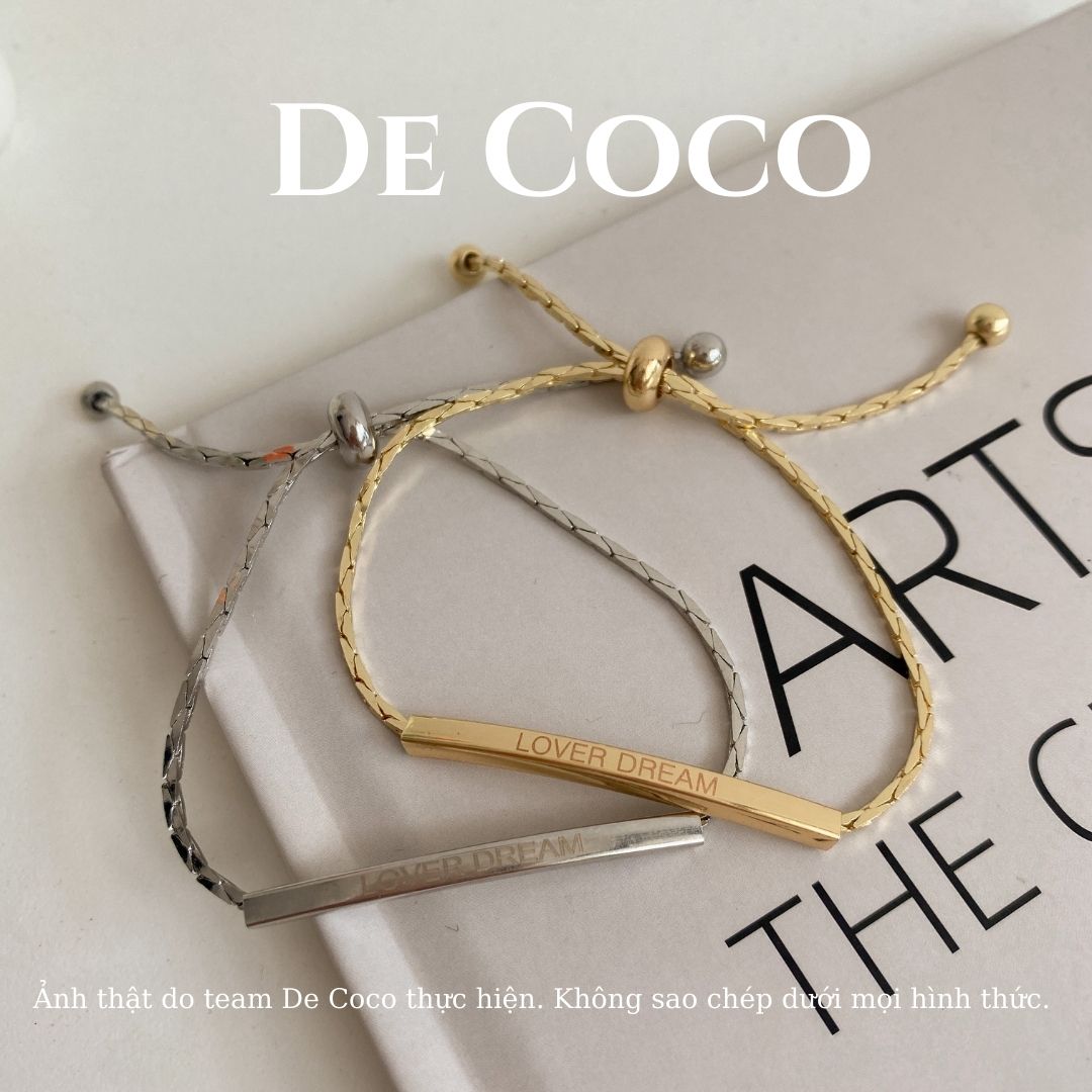 [KHÔNG ĐEN GỈ] Vòng tay nữ, lắc tay gold bar De Coco Decoco