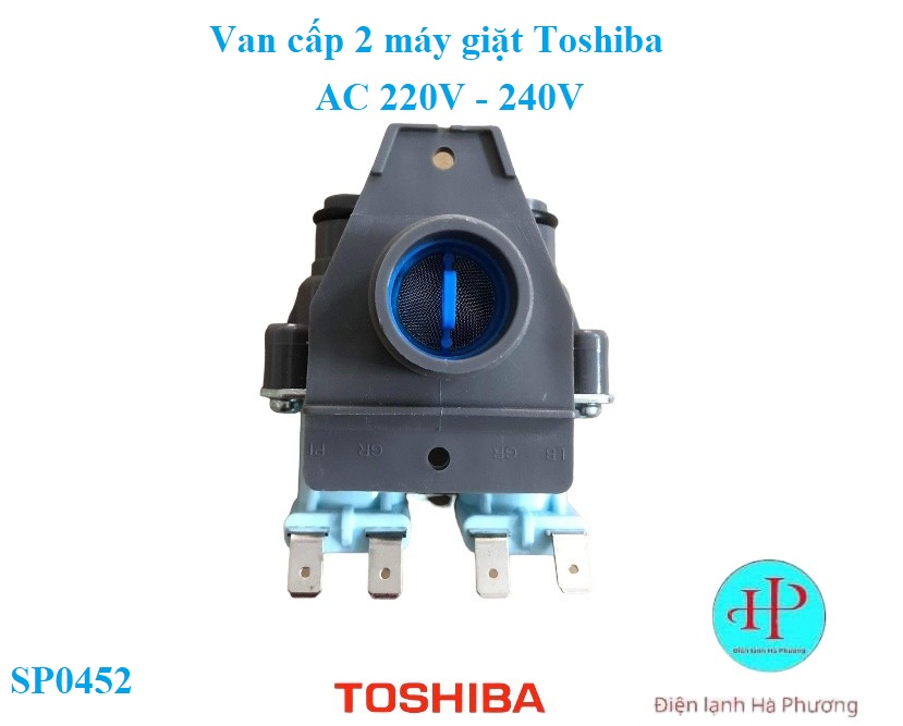 Van đôi cấp nước máy giặt Toshiba - Van cấp 2 nước máy giặt Toshiba - Mới hãng - F73