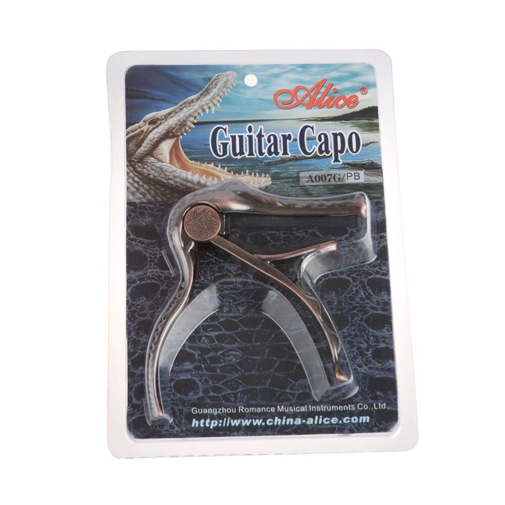 Kẹp capo guitar cá sấu Alice A007G/BR
