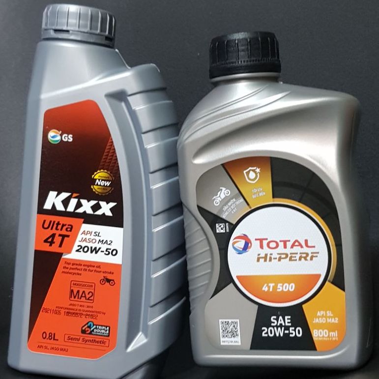 [FREE ship]Nhớt total 20W50 chai 800ml, nhớt động cơ xe máy total 20w50 kết hợp nhớt kixx 20W50 thương nhiệu giá rẻ từ HQ,-bảo vệ xe hiệu quả êm ái