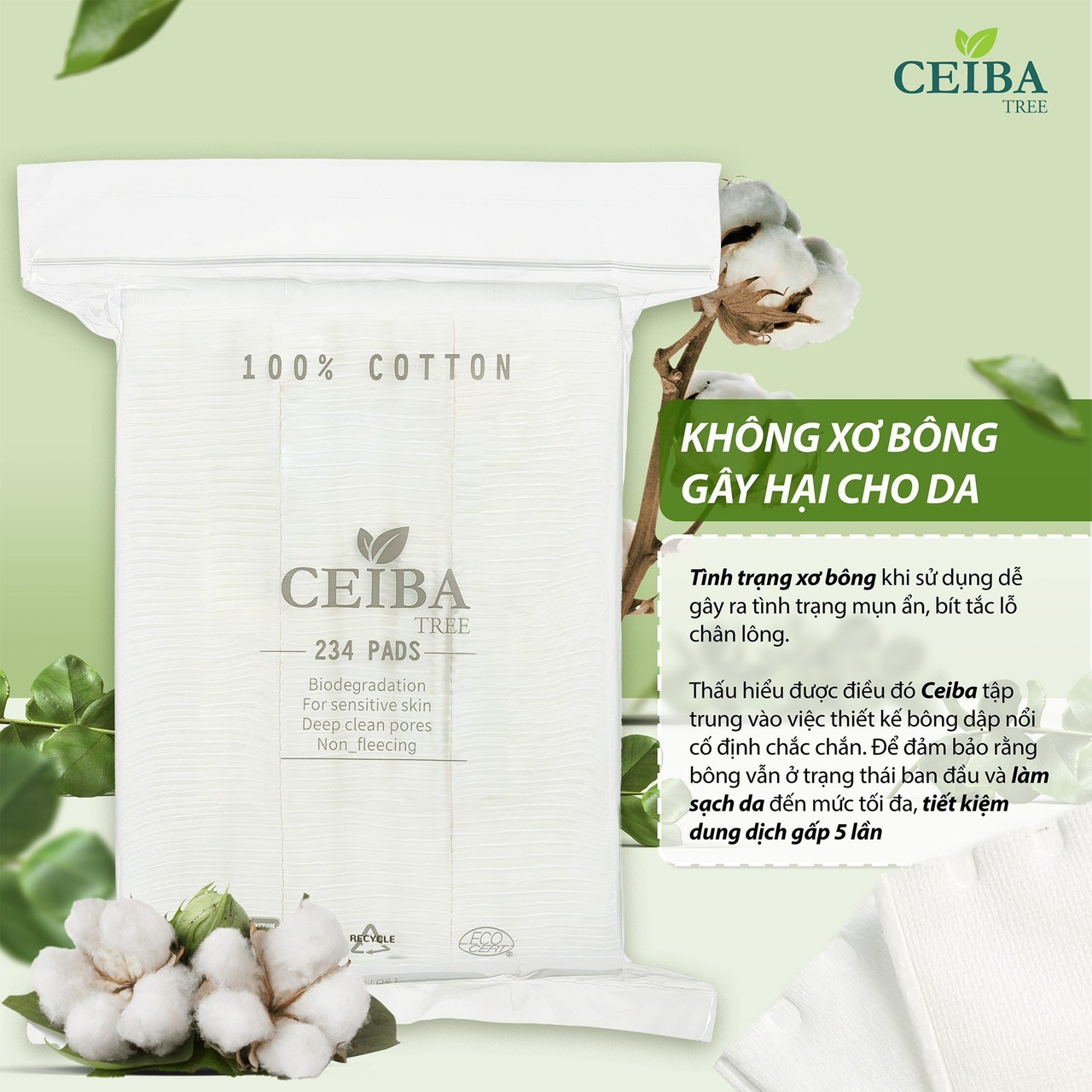 Bông Tẩy Trang Ceiba Tree Cotton Pad 234 Miếng