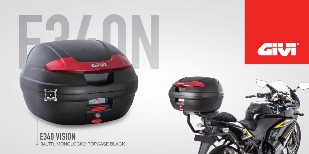 Thùng givi E340N chính hãng + đế MP70