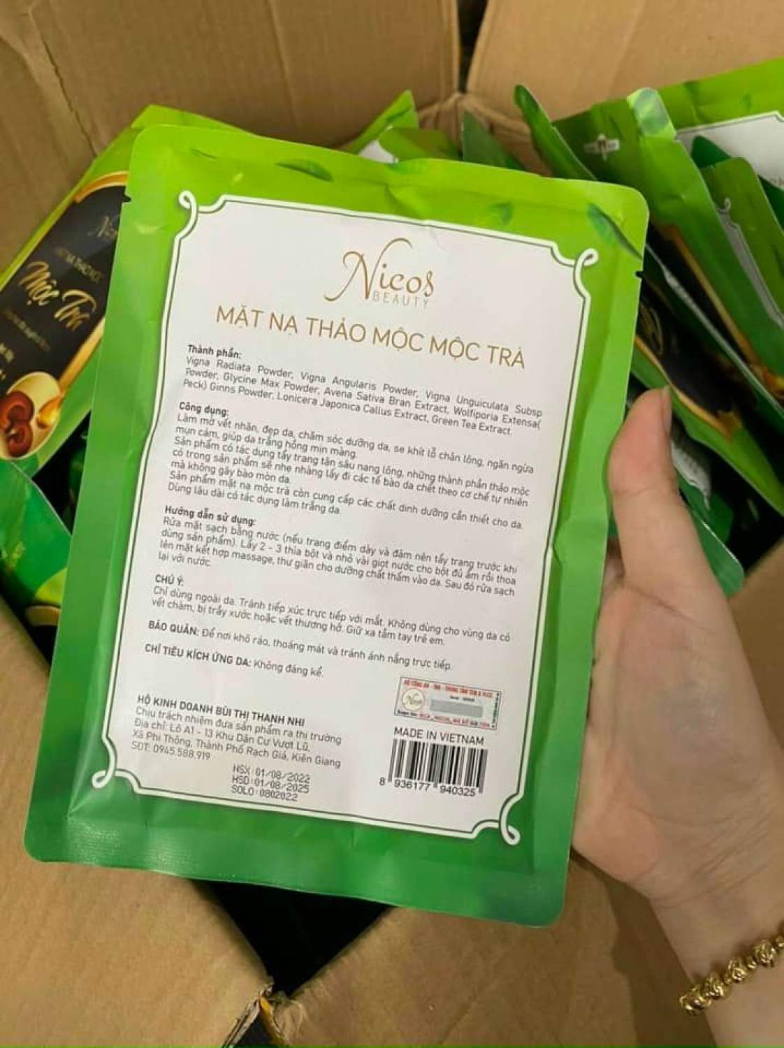 MẶT NẠ THẢO MỘC TRÀ NICOS (CHÍNH HÃNG)