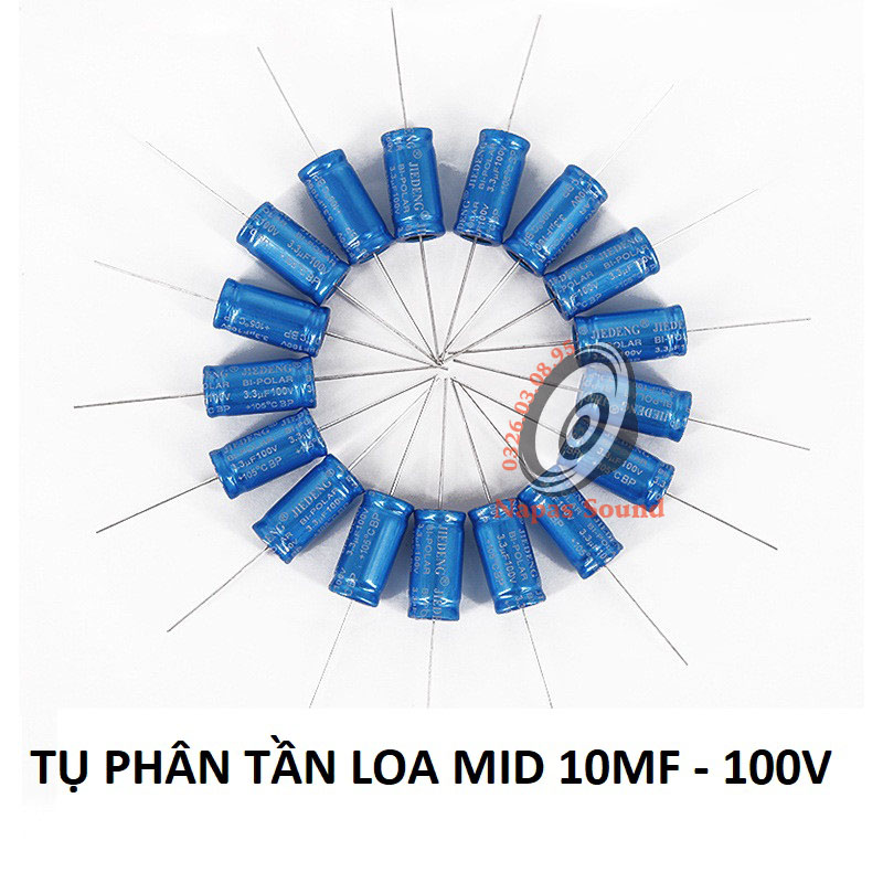 TỤ 10MF 100V KHÔNG PHÂN CỰC - TỤ LOA MID - TỤ PHÂN TẦN LOA TRUNG