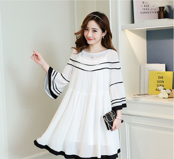 ĐẦM VÁY BẦU CÔNG SỞ VOAN  VIỀN ĐEN