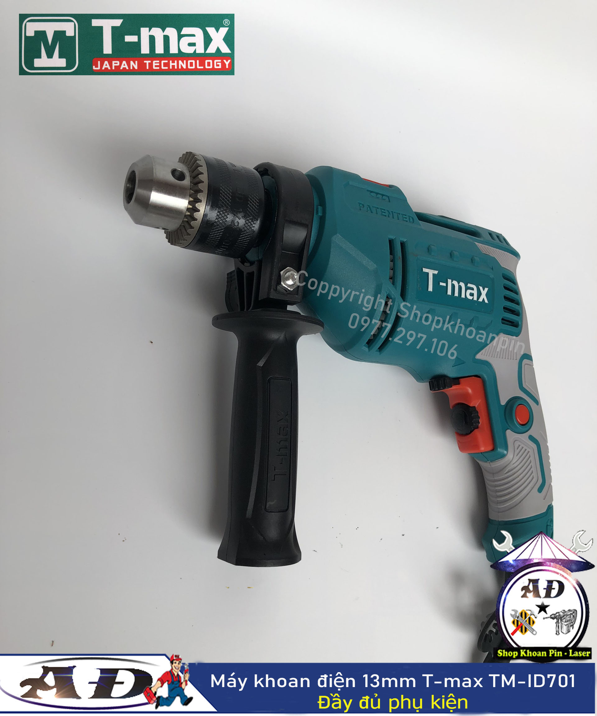 Máy khoan điện đầu kẹp 13mm T-max ( TM-ID701 )