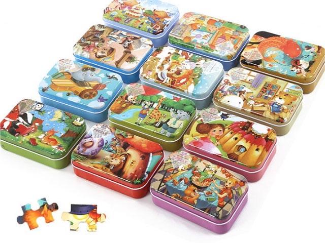 Hộp Tranh Ghép Hình 60 Miếng Cho Bé Yêu