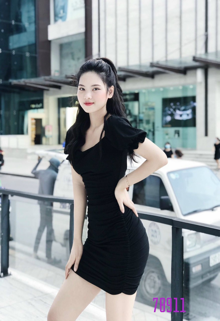 Đầm body hở lưng-HN#danmu 40-71kg