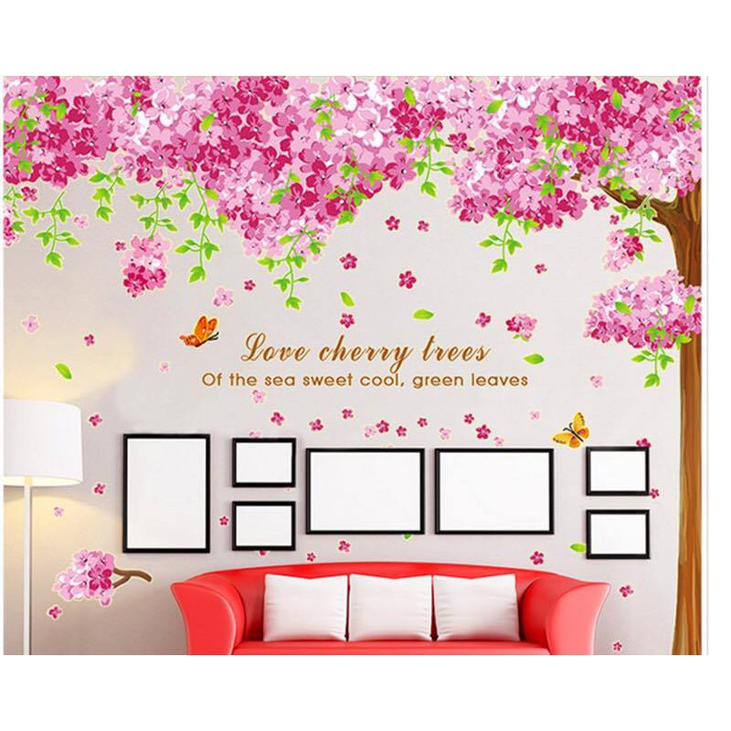 Decal dán tường Cây anh đào to