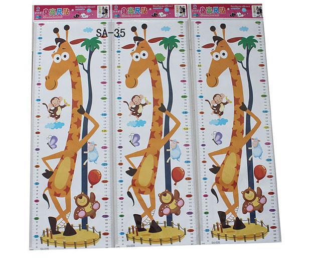 Thước Decal Dán Tường Hoạt Hình Cho Bé