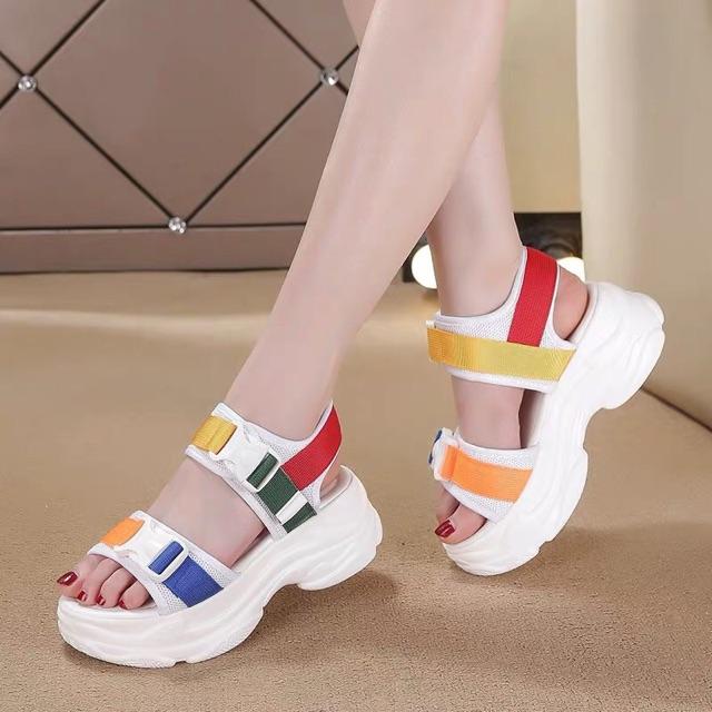 Sandal độn đế 7 màu đẹp GIÀY LINHLINH