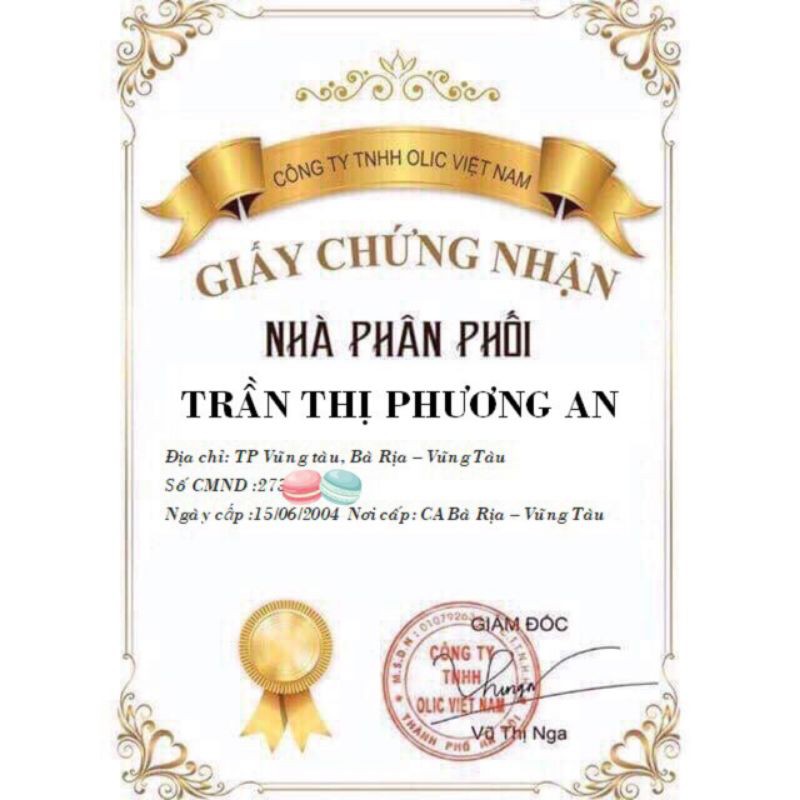 kem quế tan mỡ olic