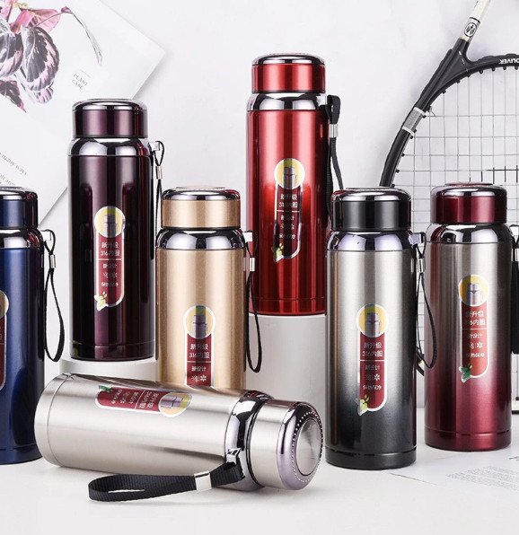 Bình Giữ Nhiệt Cao Cấp  1000ml - Bình Giữ Nhiệt Kim Cương Siêu Đẹp Chất Liệu Inox 304 Siêu Bền