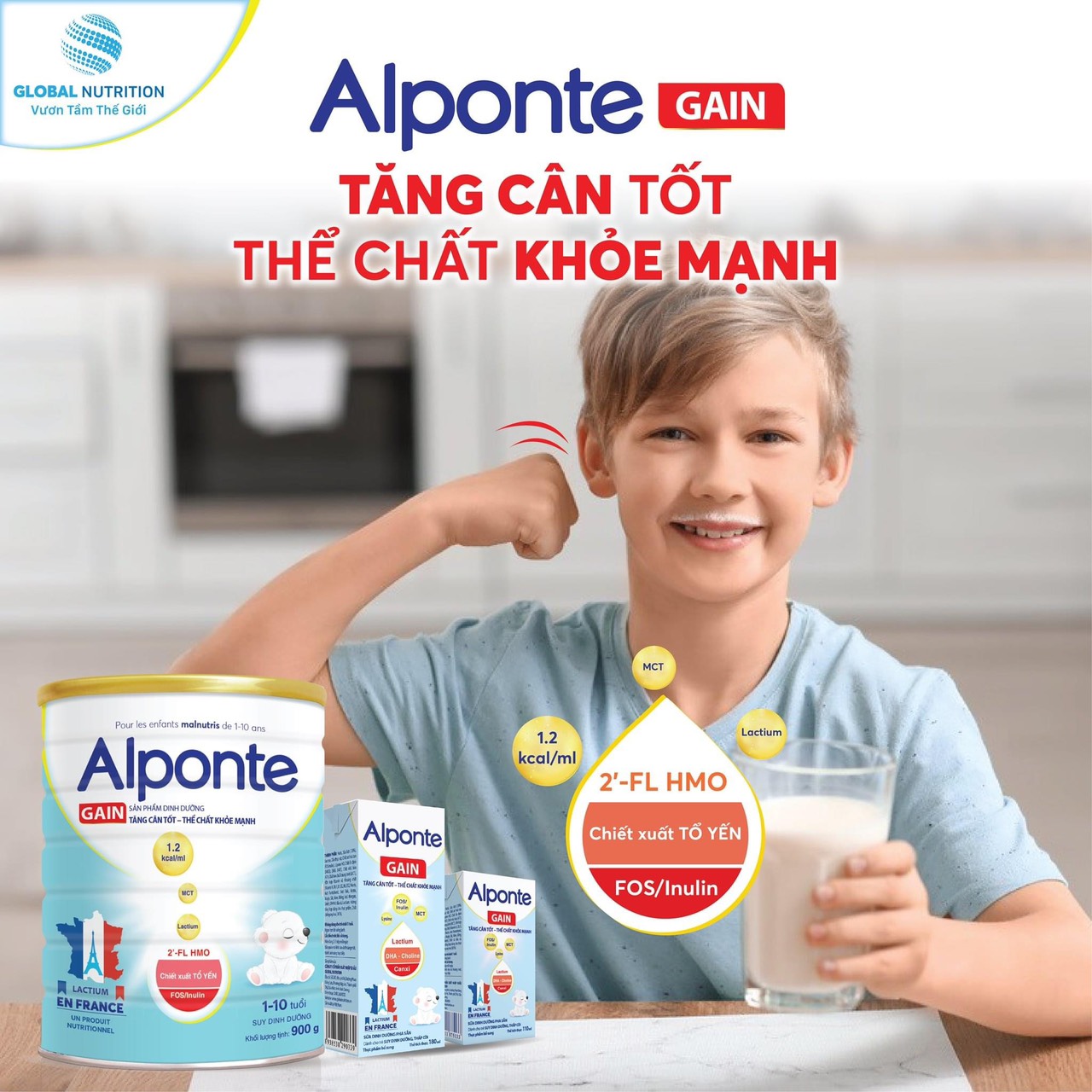(Date mới) Sữa Alponte Gain 0+ 1+ 800g