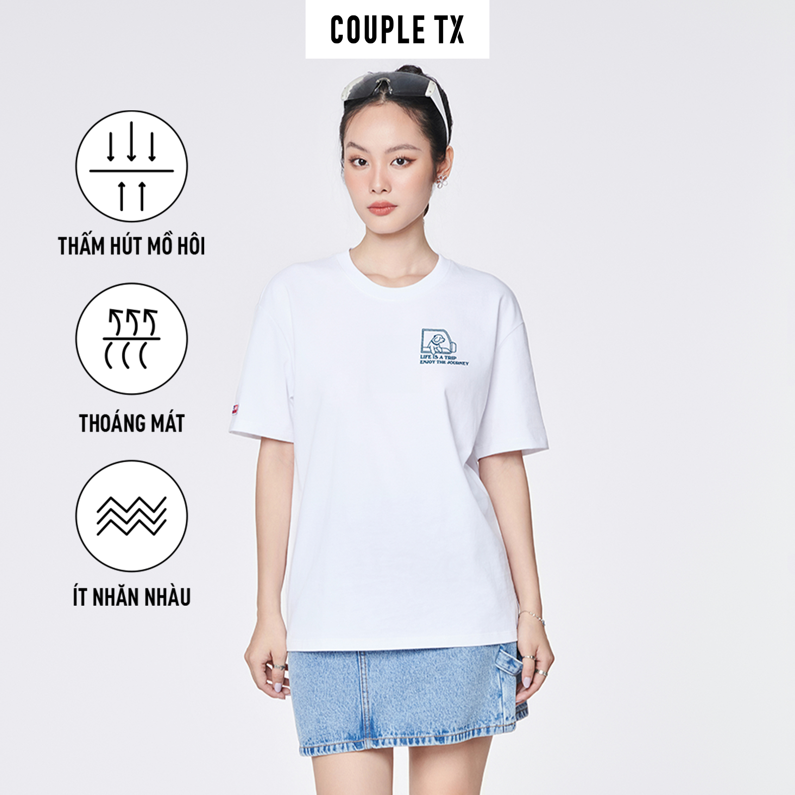 Áo Thun Nữ Couple TX IN Logo Cool Regular Fit WTS 2373